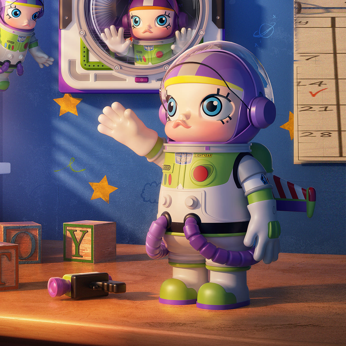 MEGA SPACE MOLLY 1000% BUZZ LIGHTYEAR - POP MART (United States)