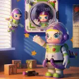 POP MART-MEGA SPACE MOLLY BUZZ LIGHTYEAR "IN SPACE" 3D Painting - Banner 2