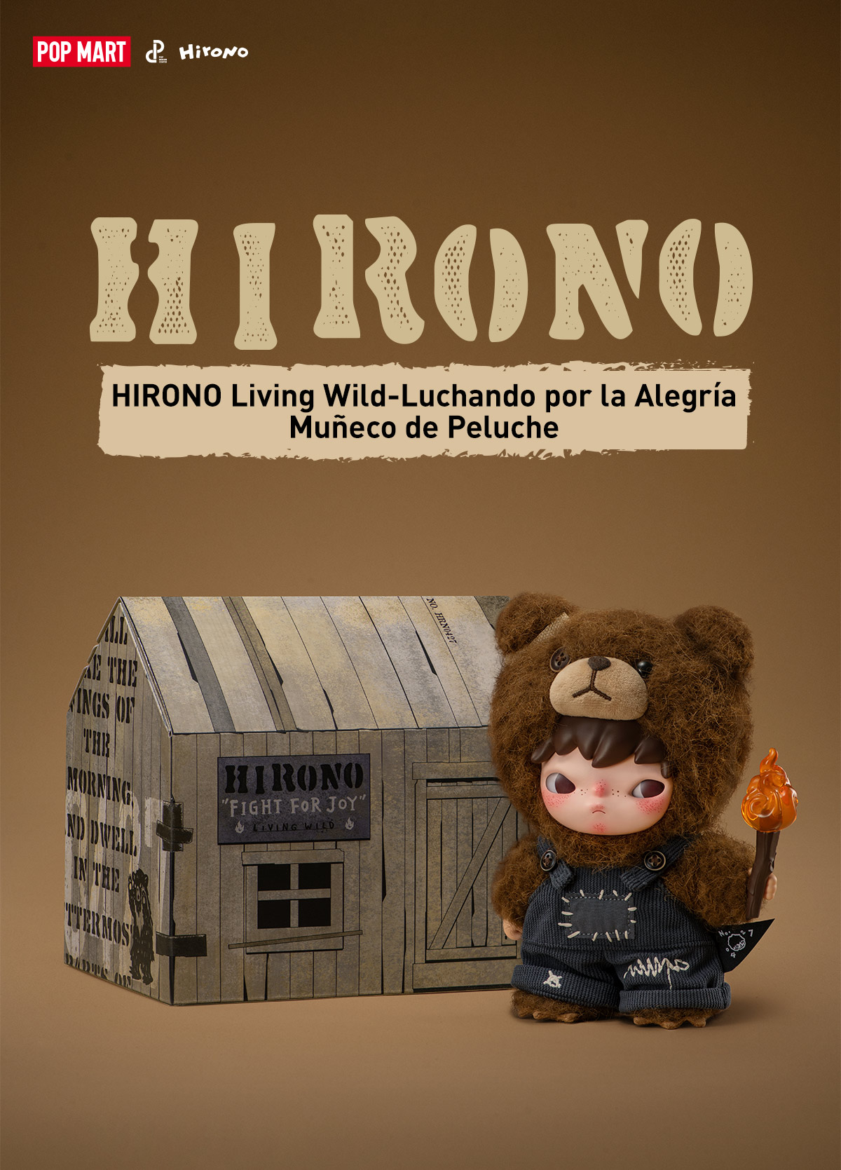 POPMART HIRONO Living Wild シリーズ　クッション HIRONO Living Wild - Luchando por la Alegría Muñeco de Peluche