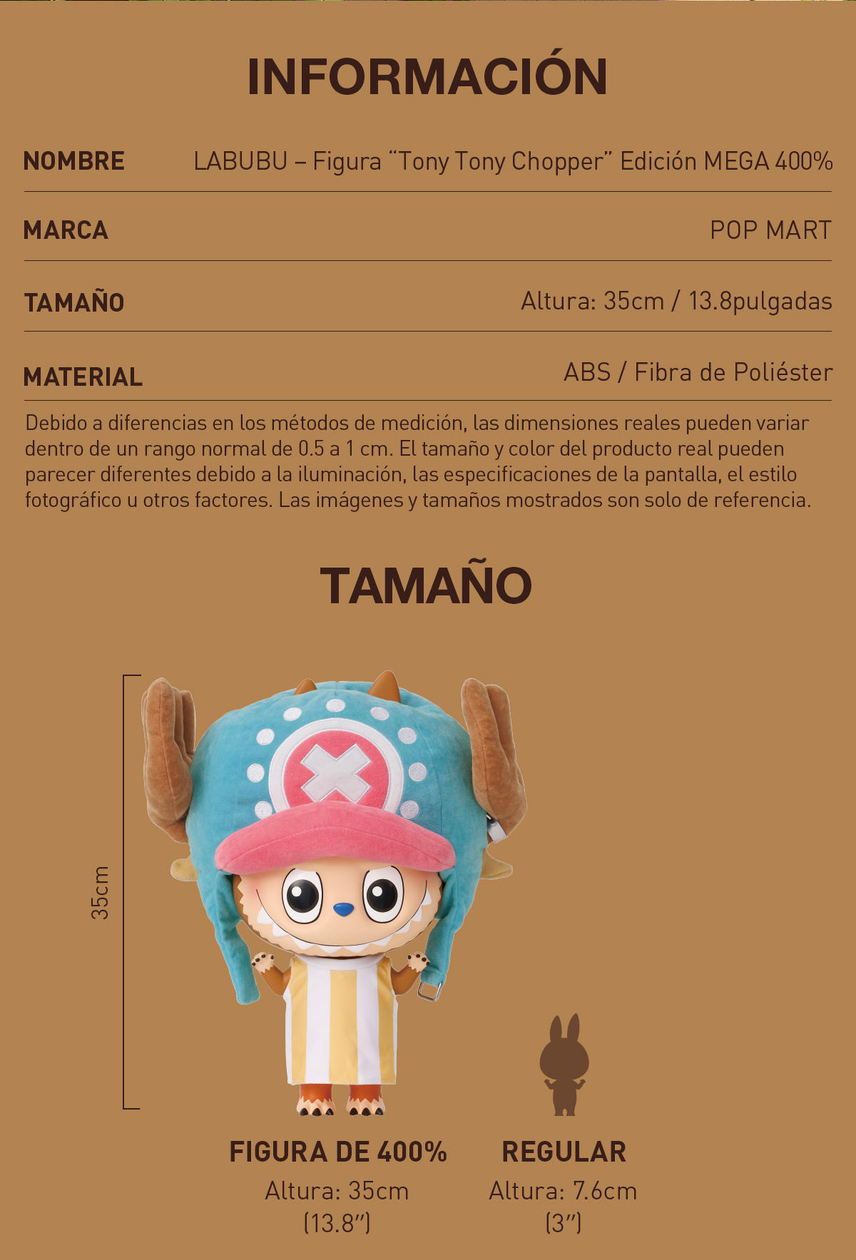 LABUBU – Figura “Tony Tony Chopper” Edición MEGA 400% - POP MART
