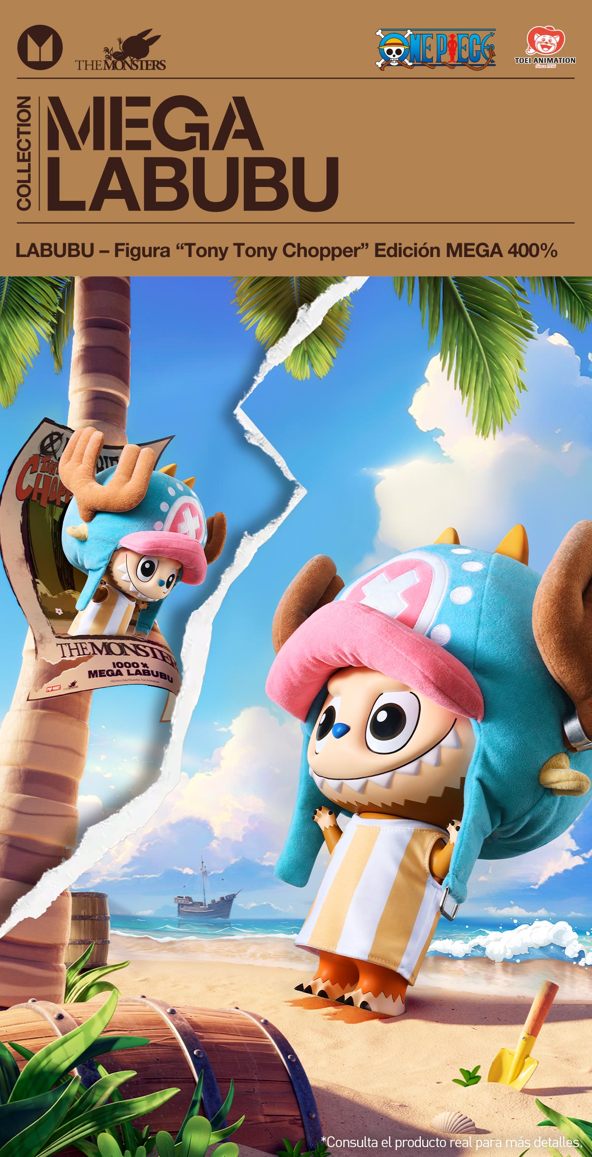 LABUBU – Figura “Tony Tony Chopper” Edición MEGA 400% - POP MART