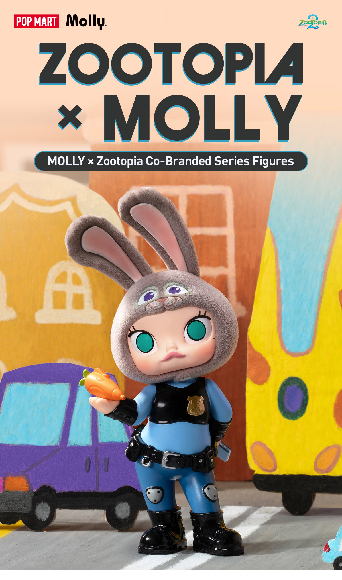 POP MART MOLLY ズートピア2フィギュア Gary MOLLY ZOOTOPIA 2 Series 1/12 Action Figure - POP MART (United States)