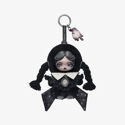 SKULLPANDA × Wednesday Plush（Nevermore Academy Uniform Version 