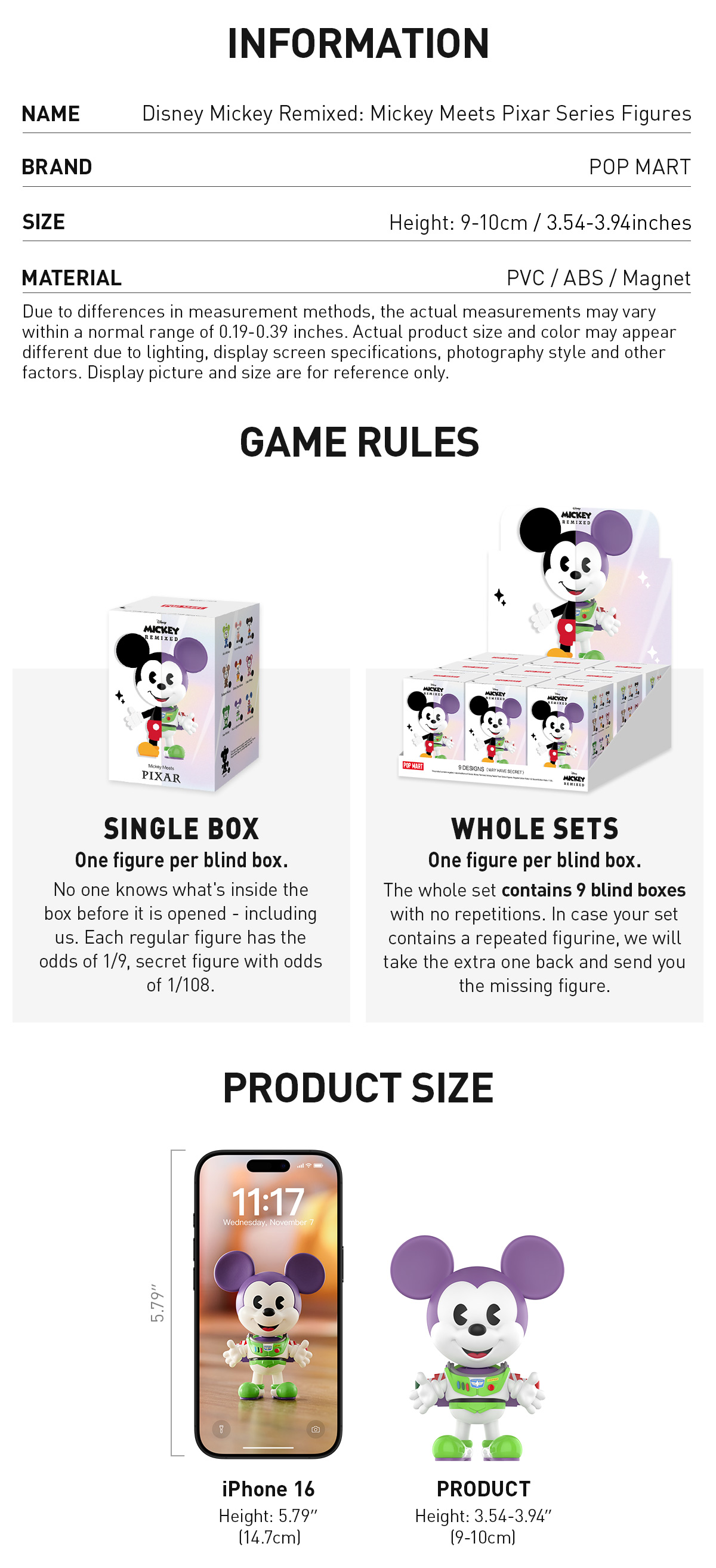 POP NOW:Disney Mickey Remixed: Mickey Meets Pixar Series Figures