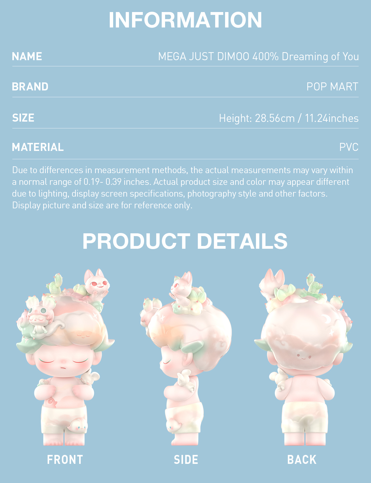 MEGA JUST DIMOO 400% Dreaming of You - POP MART (United States)