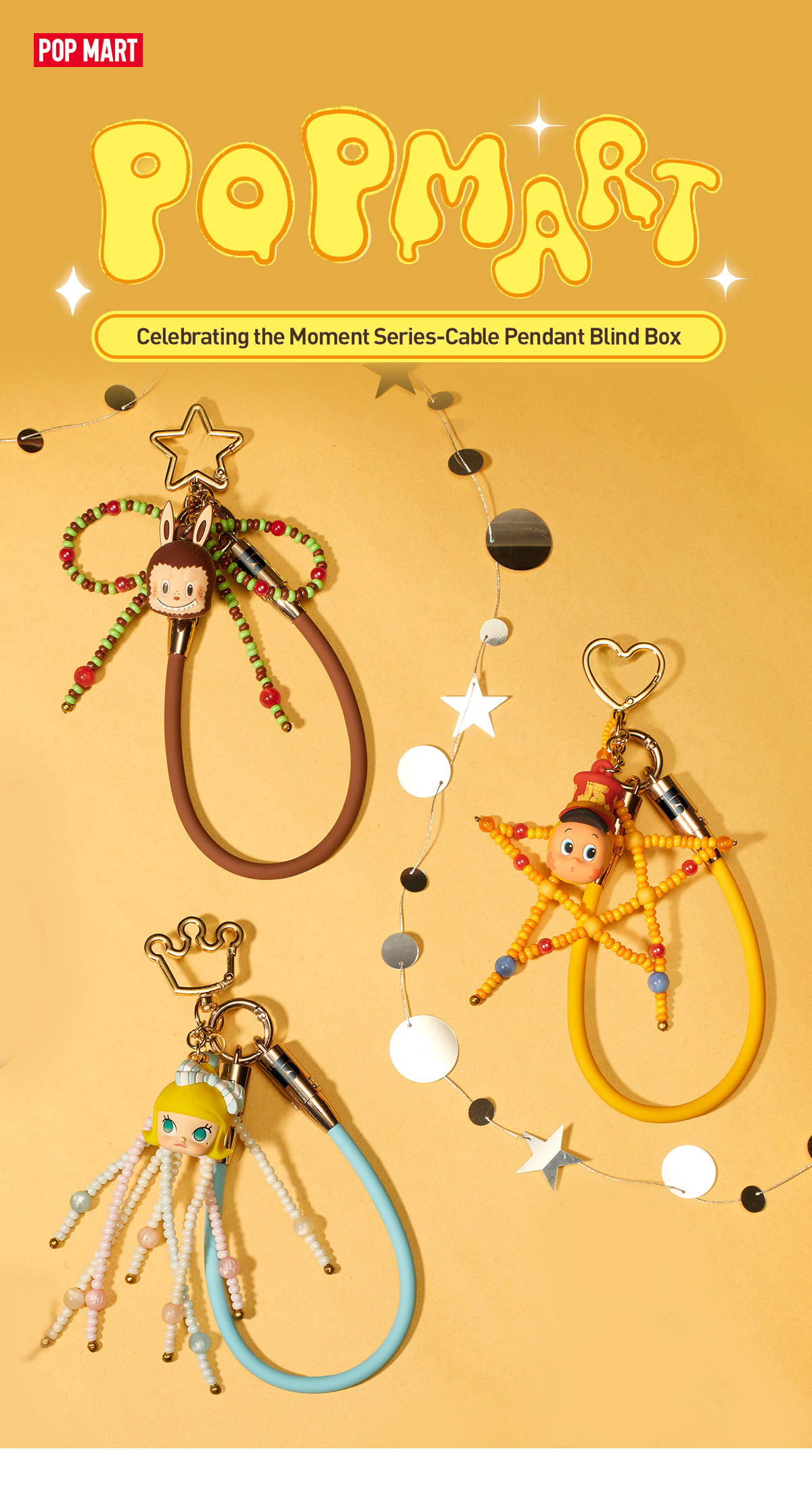 日本未発売‼︎ Cable Pendant Blind Box ケーブルペンダント Celebrating the Moment Series-Cable Pendant Blind Box - POP MART