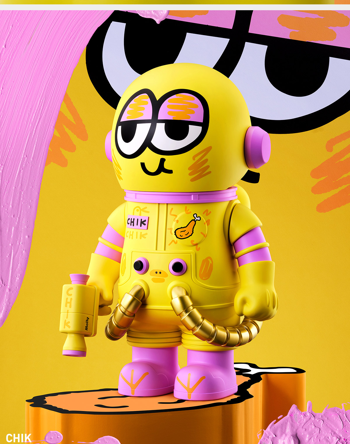 MEGA SPACE MOLLY 400% JON BURGERMAN SPACE CADETS - POP MART (Mexico)
