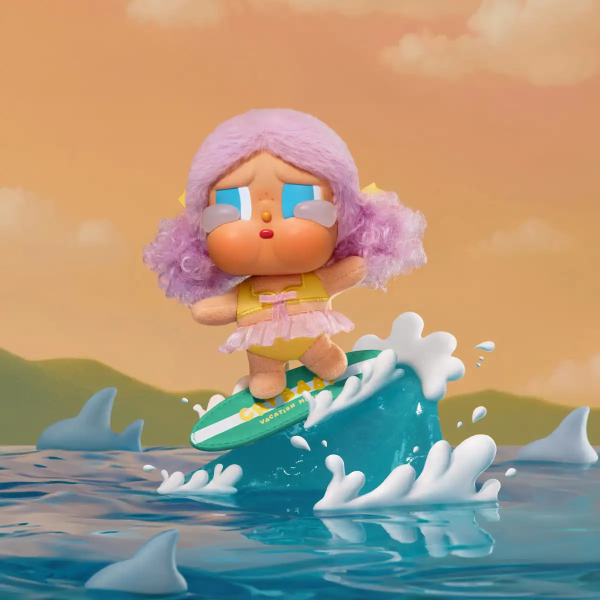 CRYBABY Vacation Mode On Series-Vinyl Plush Pendant Blind Box|POP