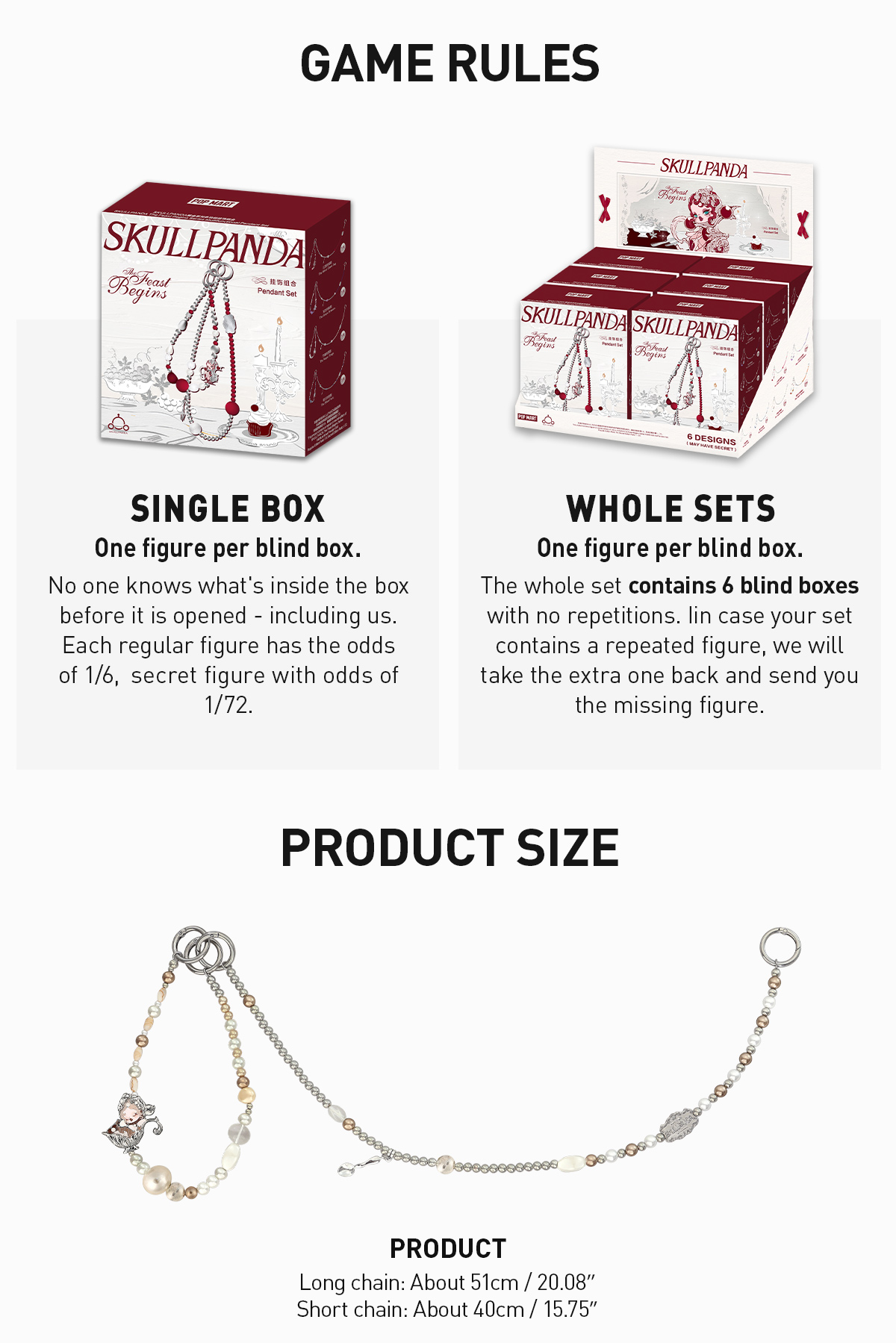 SKULLPANDA The Feast Begins Series Multifunctional Pendant Set