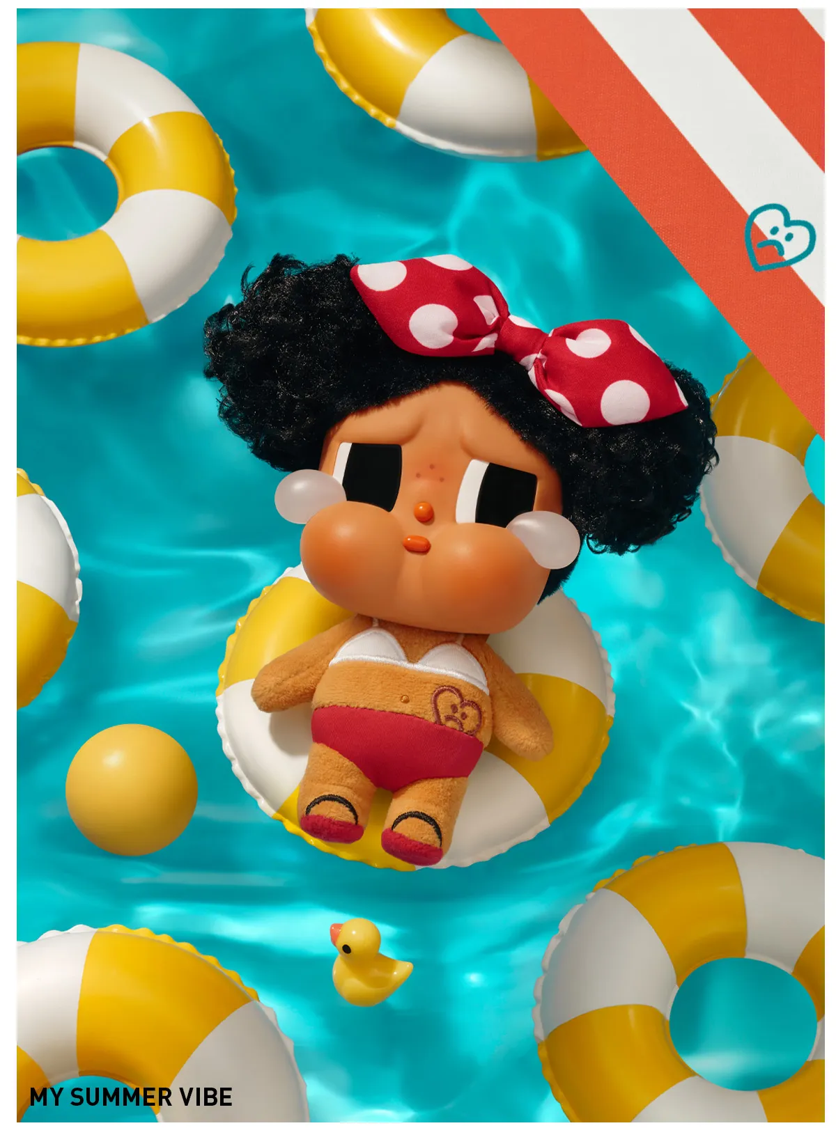 POP NOW:CRYBABY Vacation Mode On Series-Vinyl Plush Pendant