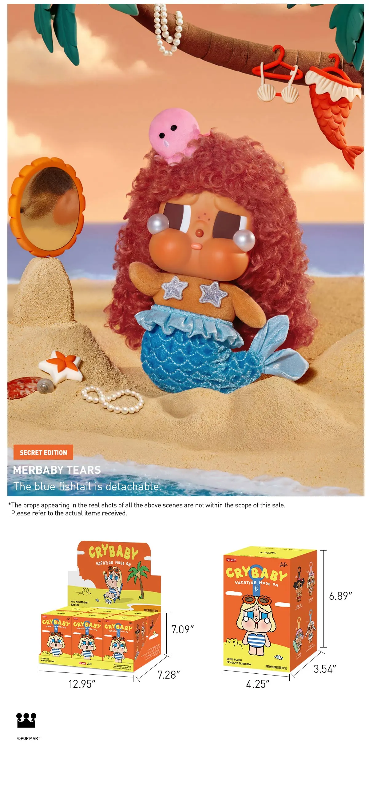 POPMART CRYBABY Vacation Mode On アソート 新品 CRYBABY Vacation Mode On Series-Vinyl Plush Pendant Blind Box