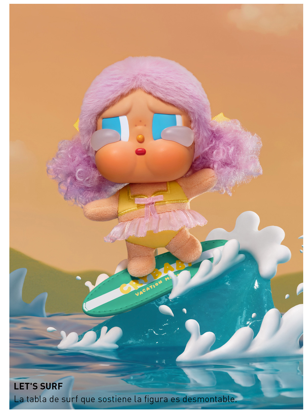 POP NOW:CRYBABY Vacation Mode On Series-Vinyl Plush Pendant Blind