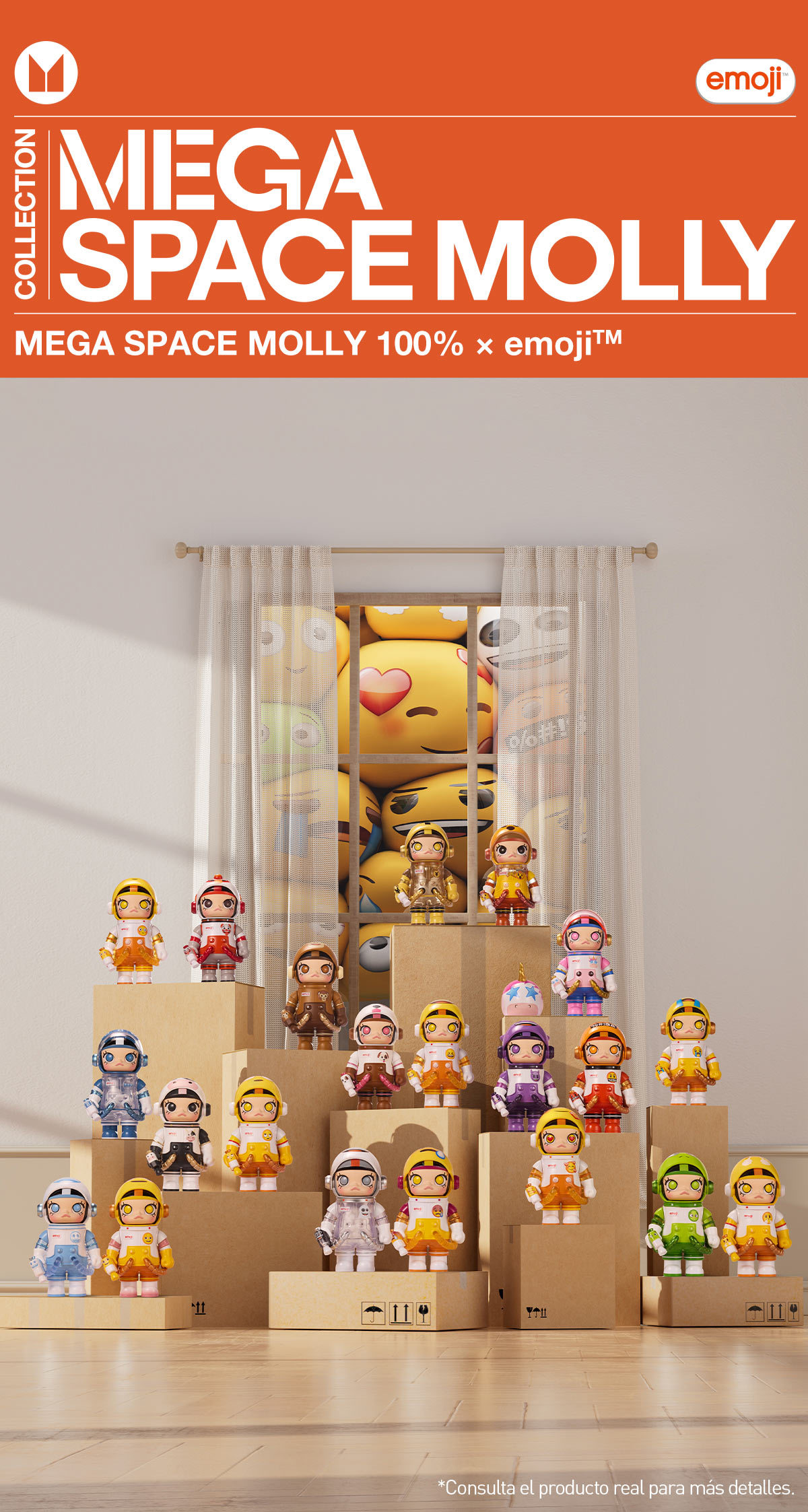 MEGA SPACE MOLLY 100% × emoji？ - POP MART (Mexico)