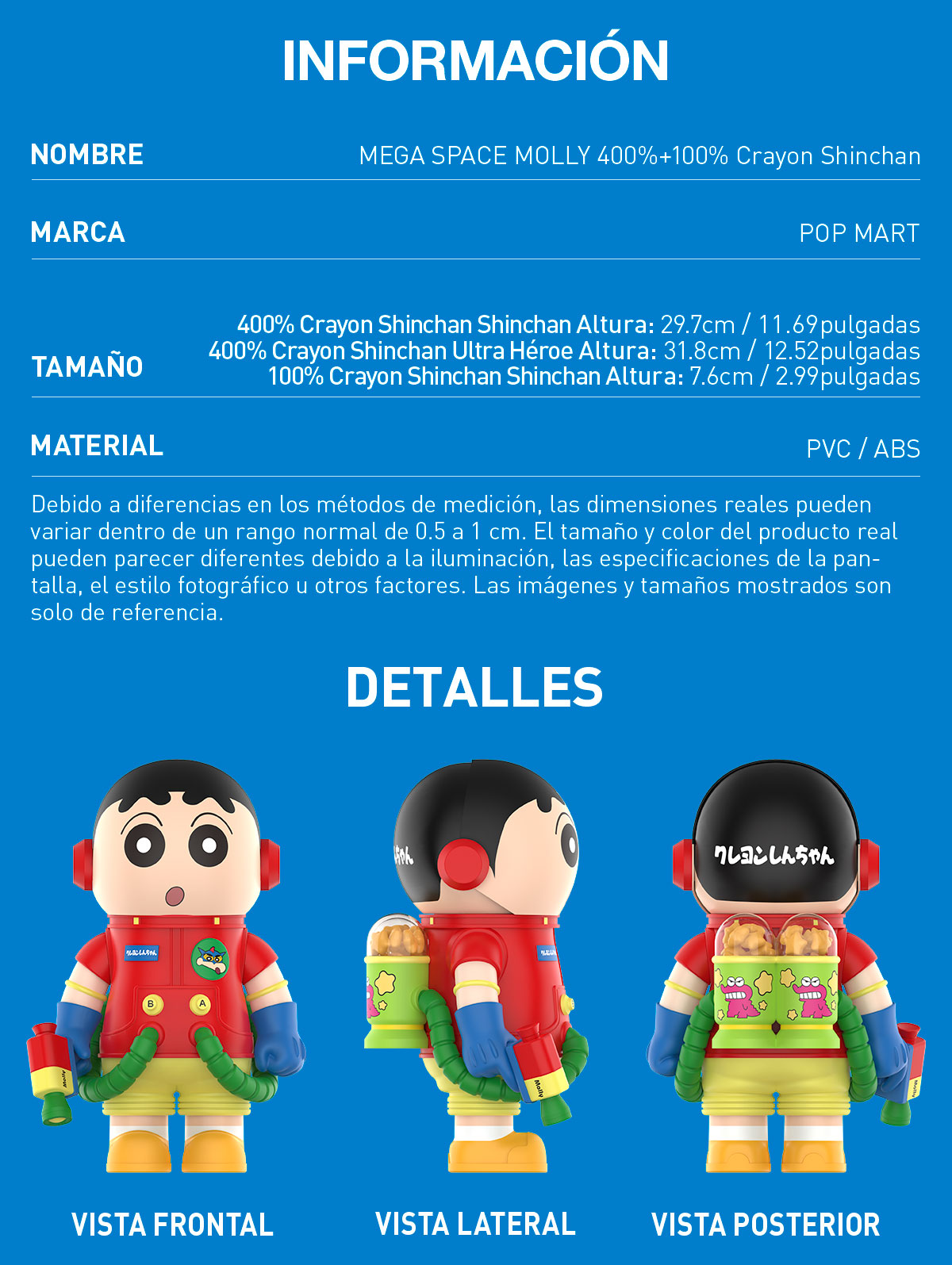 MEGA SPACE MOLLY 400%+100% Crayon Shinchan - POP MART (United States)