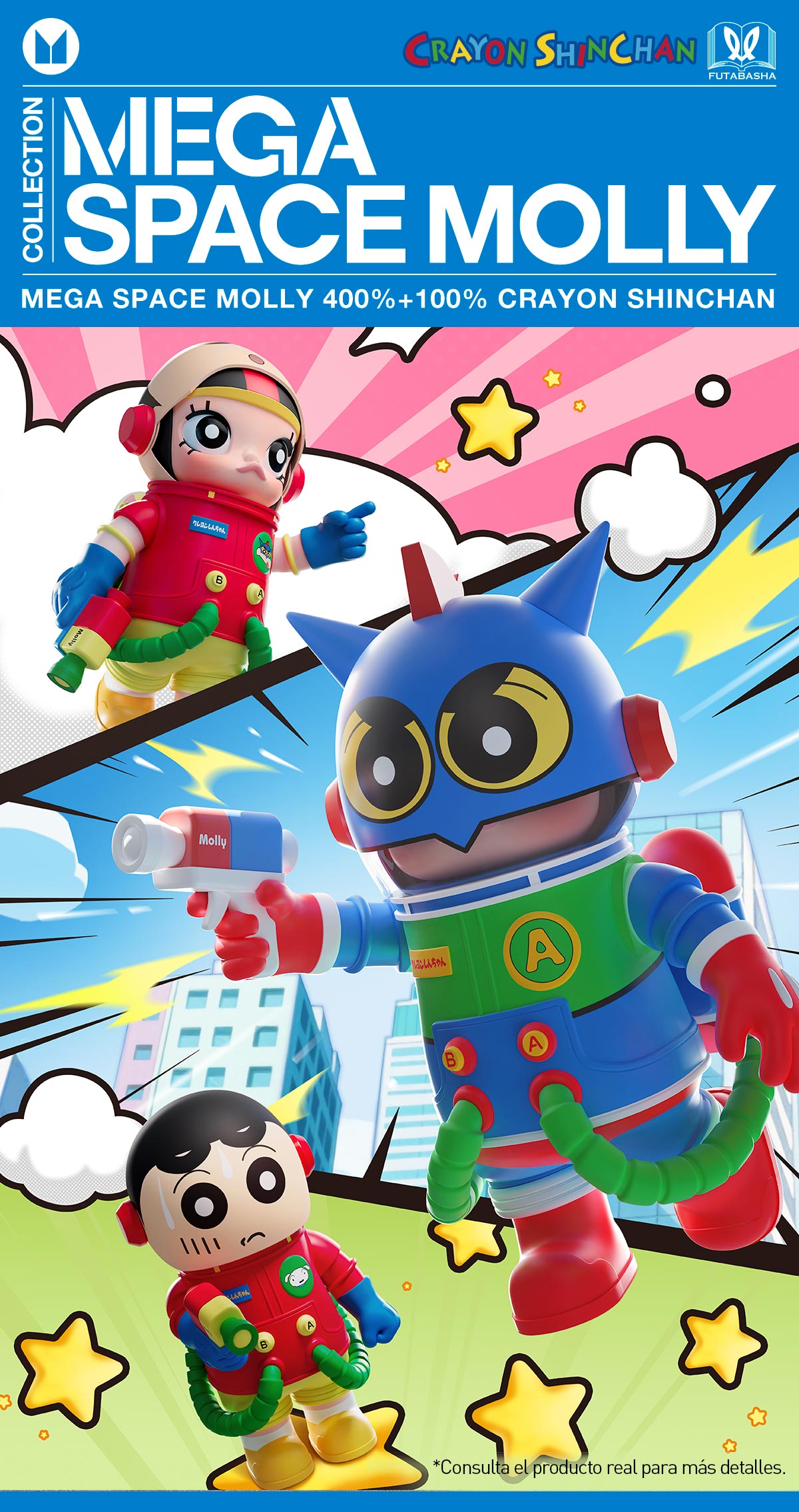 MEGA SPACE MOLLY 400%+100% Crayon Shinchan - POP MART (United States)