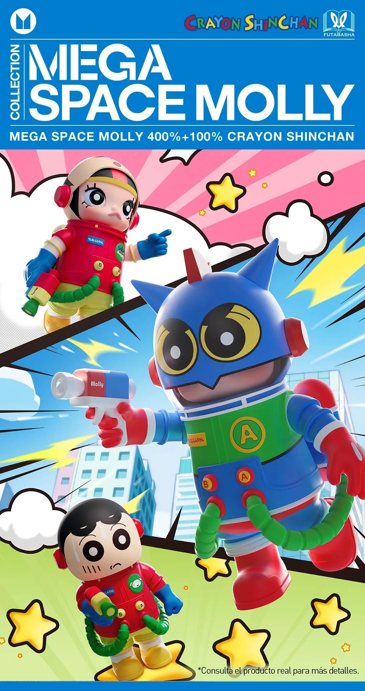 MEGA SPACE MOLLY 400%+100% Crayon Shinchan - POP MART (United States)