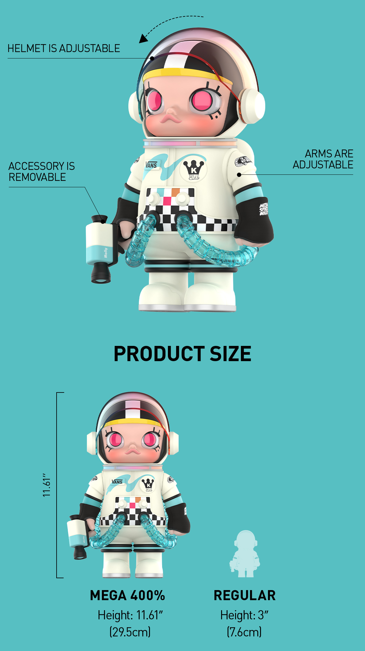 MEGA SPACE MOLLY 400% VANS - POP MART (Canada)