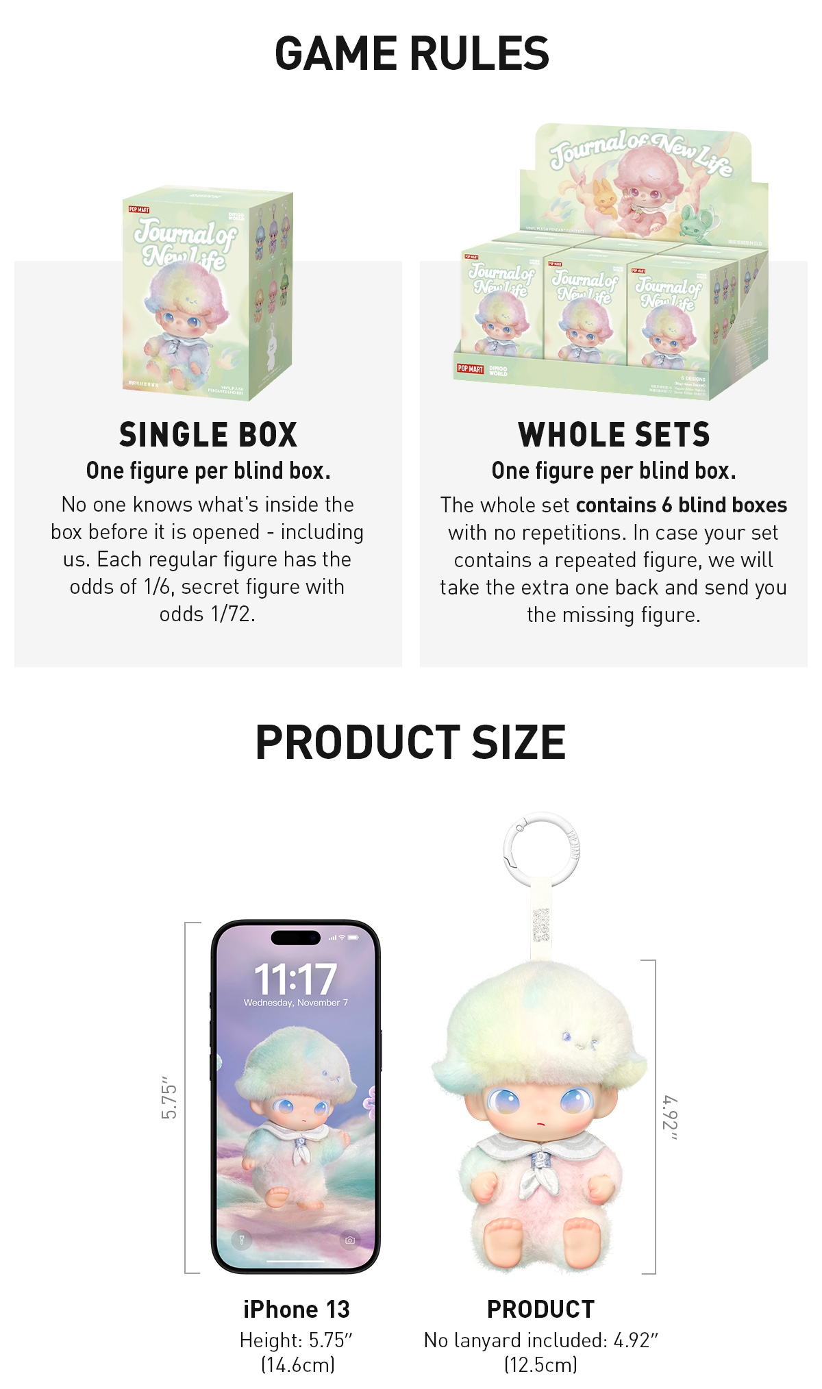 DIMOO Journal of New Life Series-Vinyl Plush Pendant Blind Box