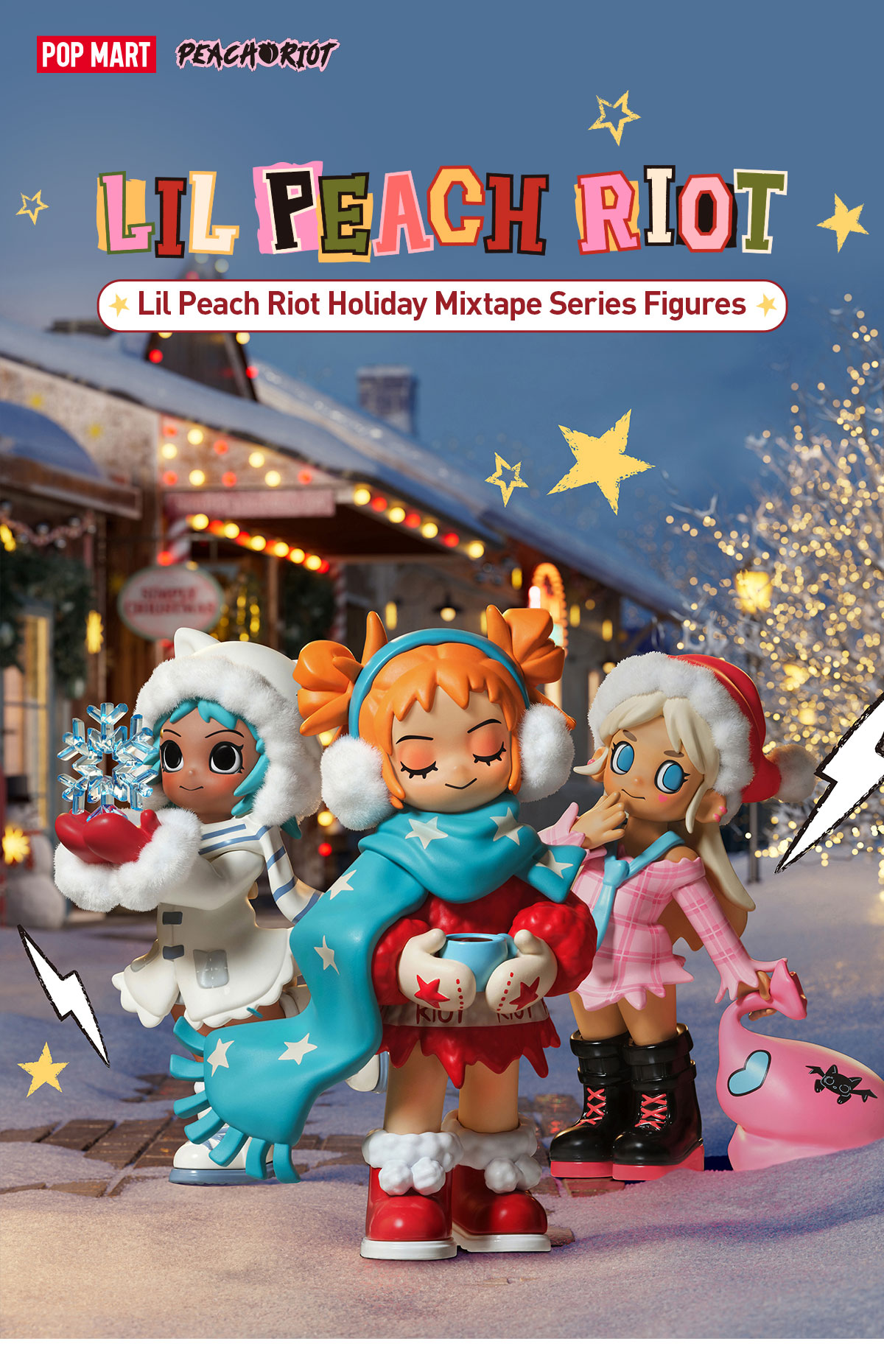 POP NOW:Lil Peach Riot Holiday Mixtape Series Figures - POP MART