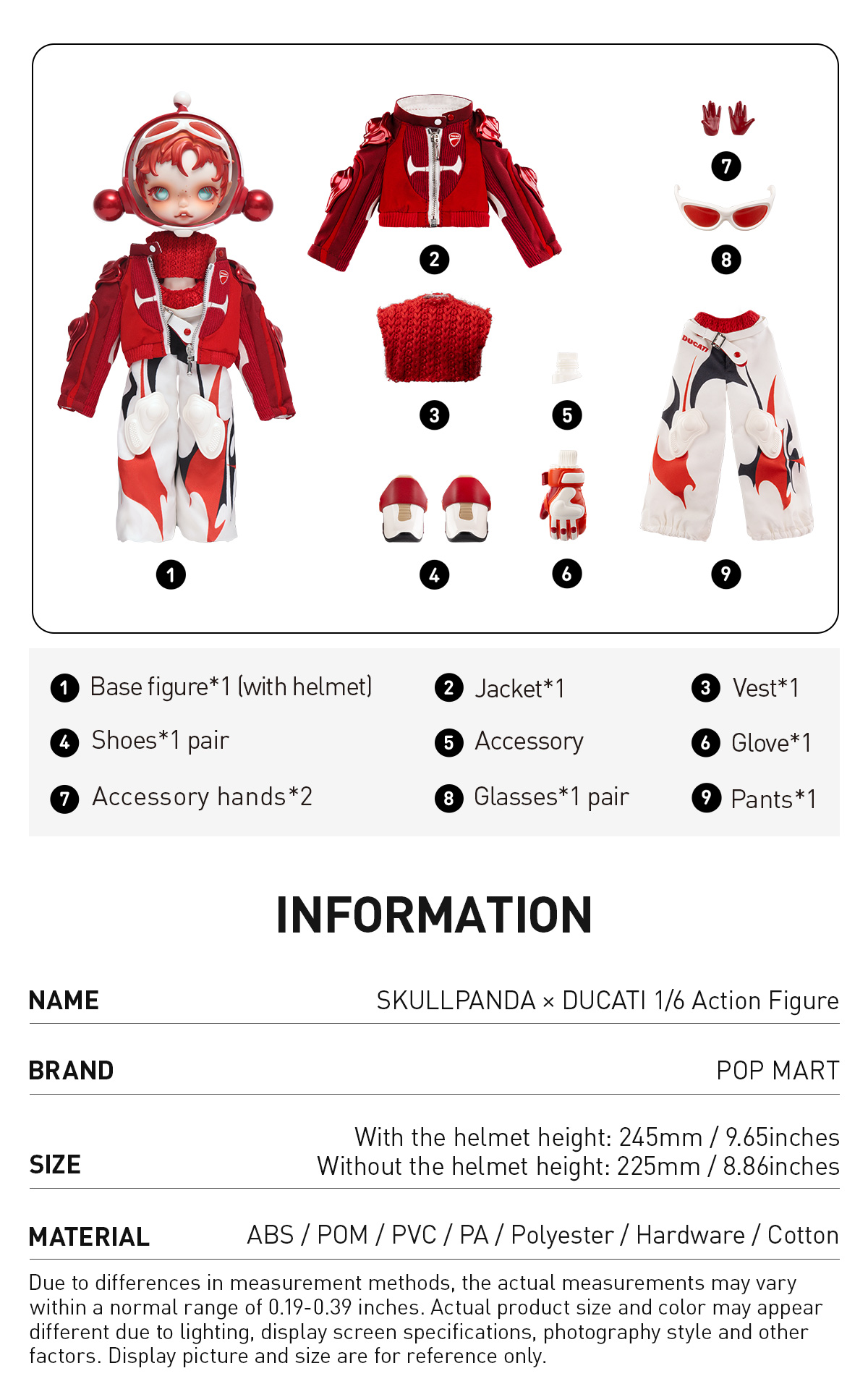 SKULLPANDA x DUCATI 1/6 Action Figure SKULLPANDA 【公式通販】
