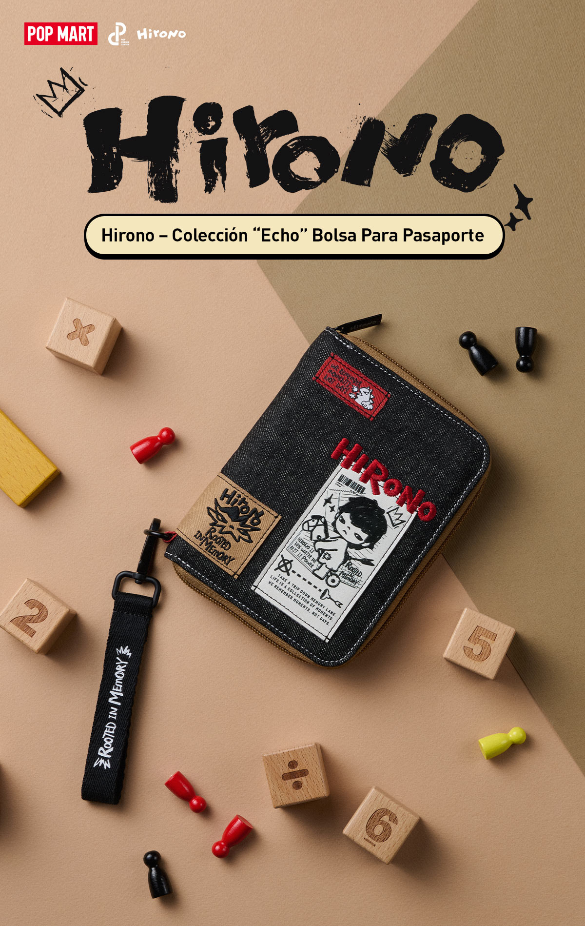 Hirono – Colección “Echo” Bolsa para Pasaporte - POP MART (United
