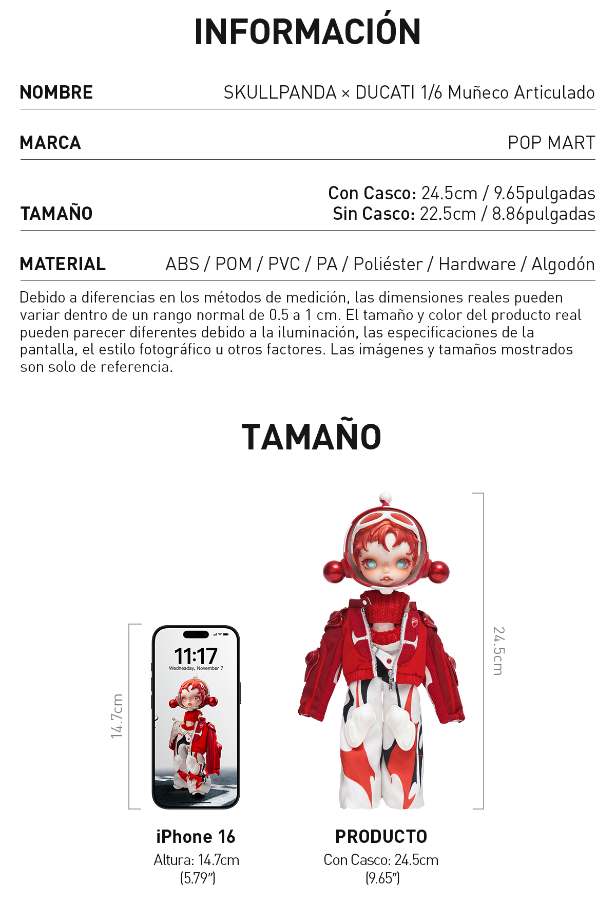 SKULLPANDA x DUCATI 1/6 Muñeco Articulado - POP MART (United States)