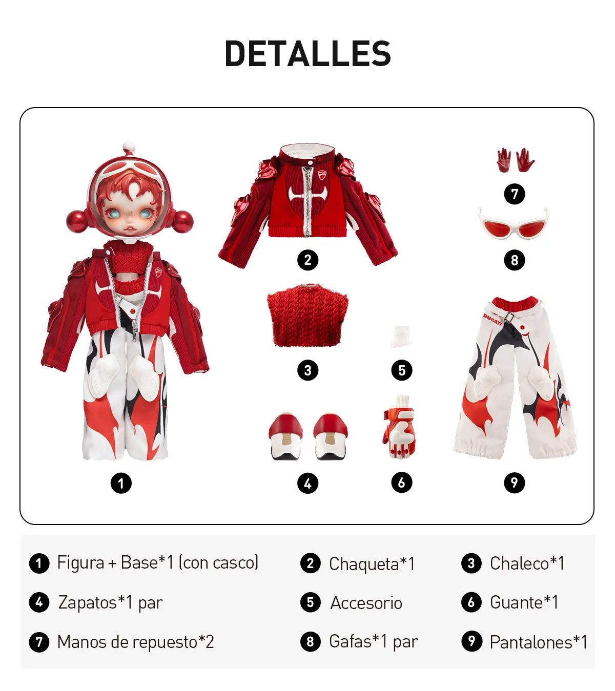 SKULLPANDA x DUCATI 1/6 Muñeco Articulado - POP MART (United States)