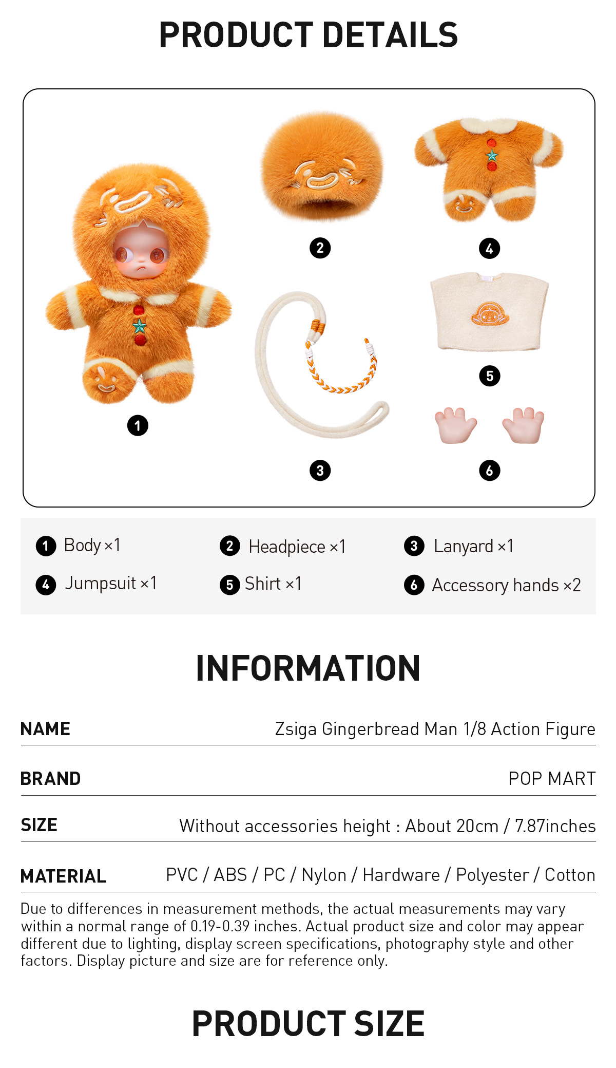 Zsiga Gingerbread Man 1/8 Action Figure - POP MART (Canada)