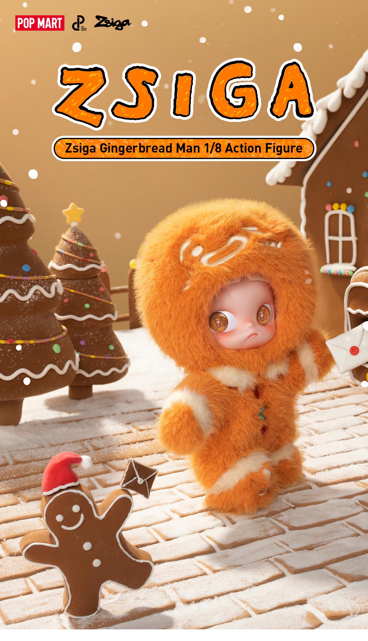 Zsiga Gingerbread Man 1/8 Action Figure - POP MART (United States)