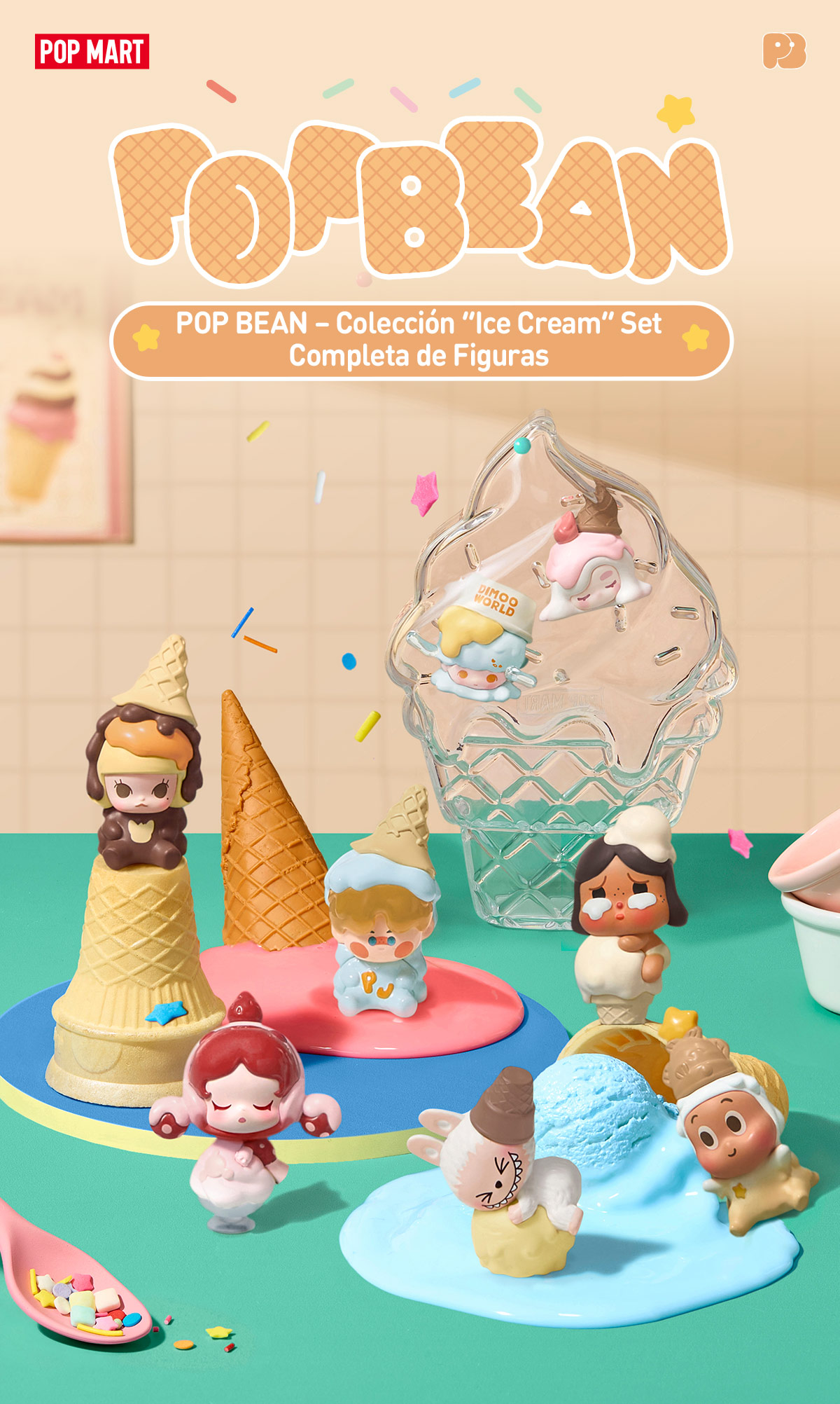 POP BEAN – Colección “Ice Cream” Set Completa de Figuras - POP