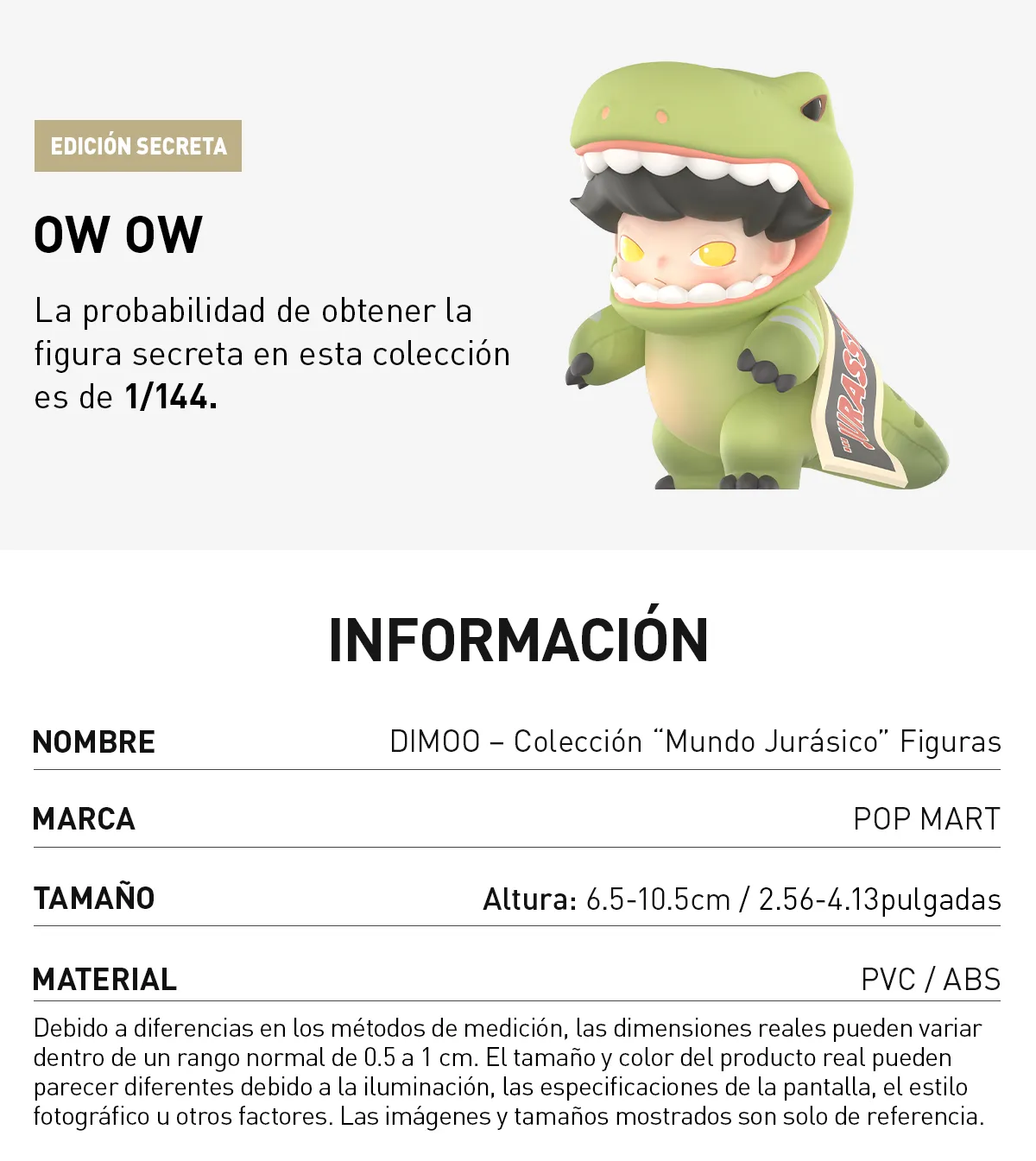 DIMOO – Colección “Mundo Jurásico” Figuras - POP MART (Mexico)