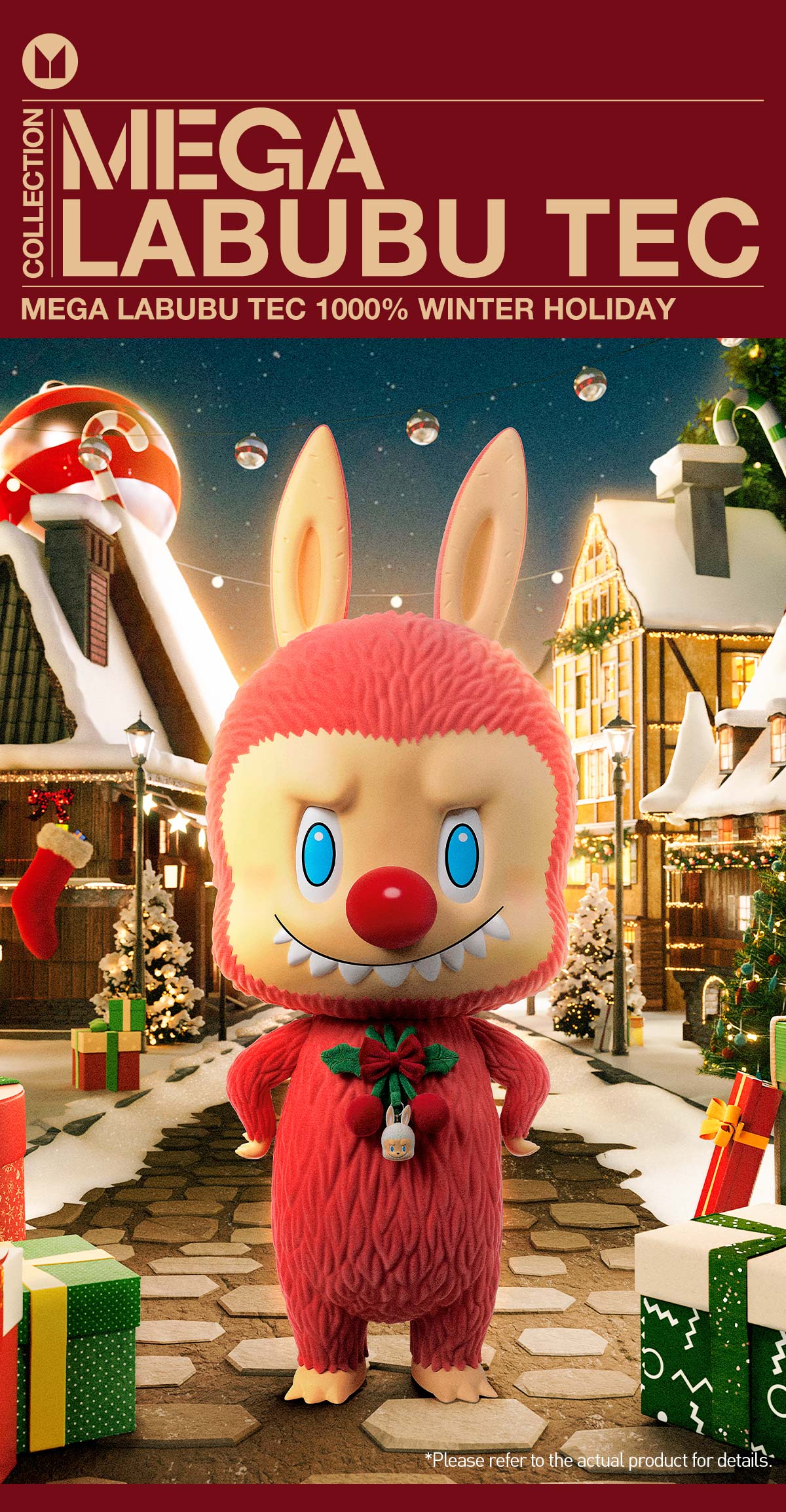 MEGA LABUBU 1000% Winter Holiday - POP MART (United States)