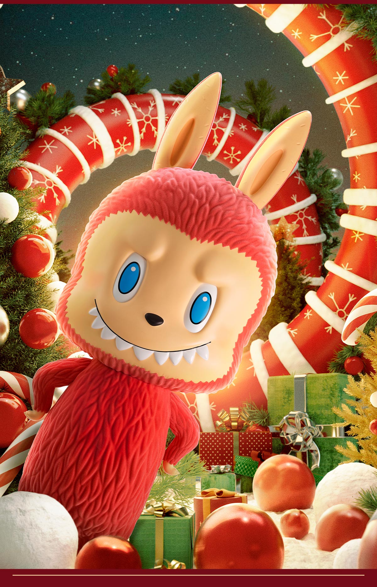 ゲームキャラクター MEGA LABUBU WINTER Chrismas 1000% MEGA LABUBU TEC 1000% Christmas – WHOOPEA