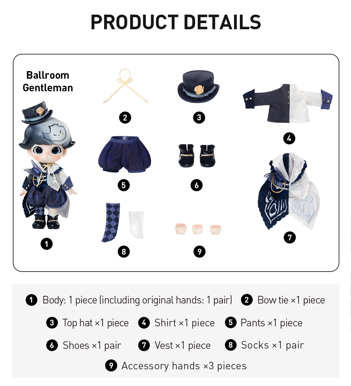 POP NOW:DIMOO Gentleman Series 1/8 Action Figure - POP MART