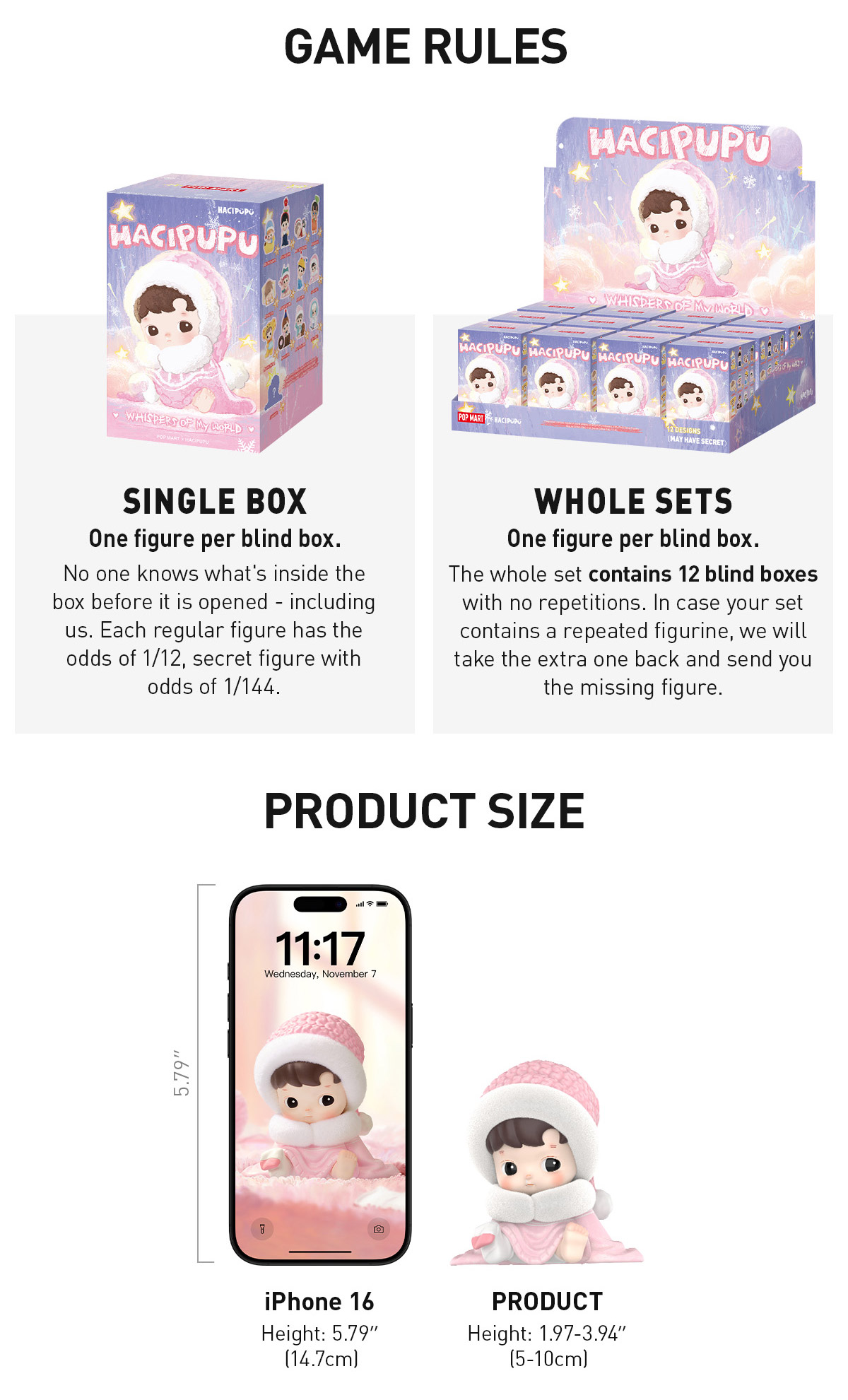 POP NOW:HACIPUPU Whispers of My World Series Figures - POP MART