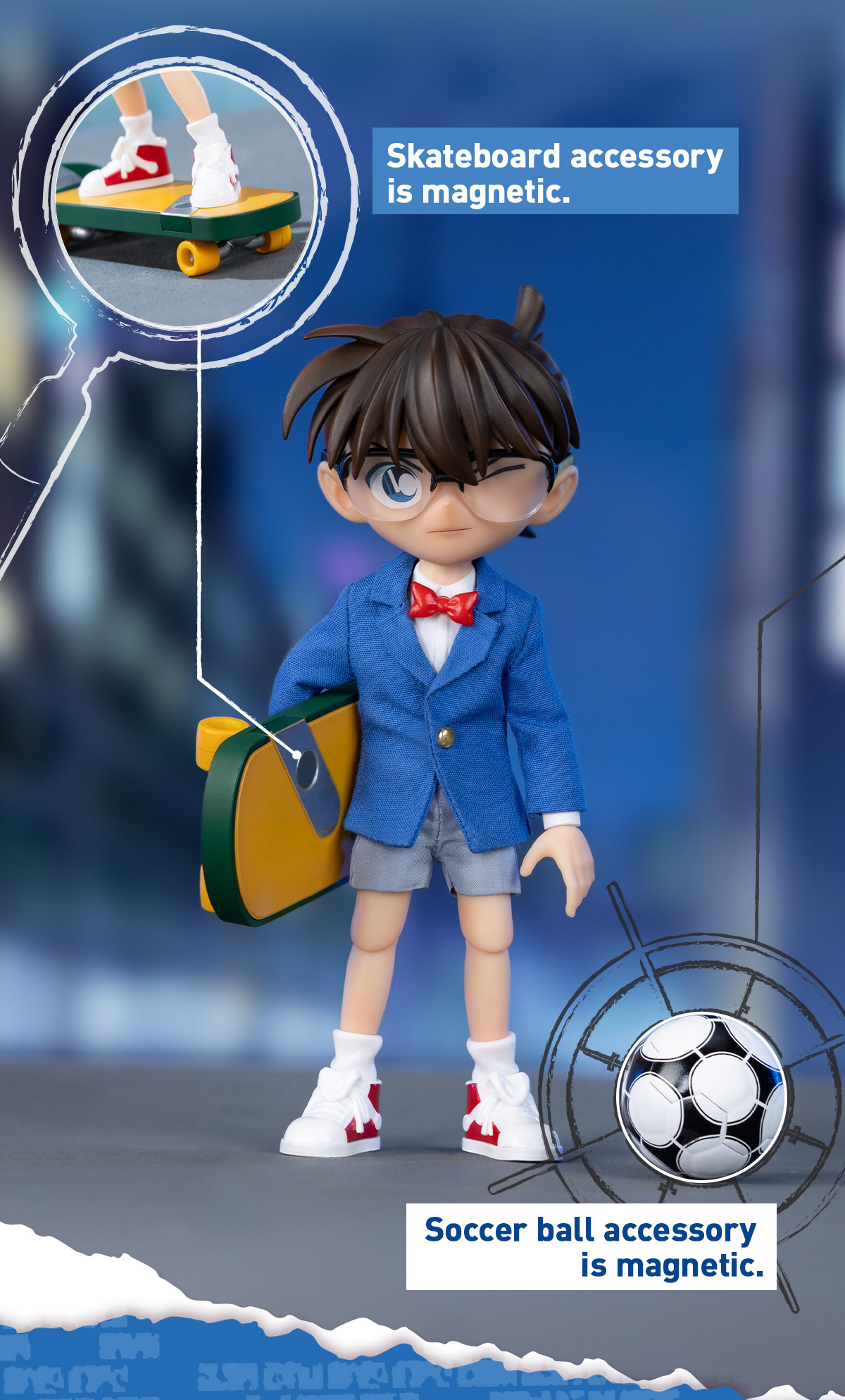 Detective Conan Series-Edogawa Conan Action Figurre - POP MART
