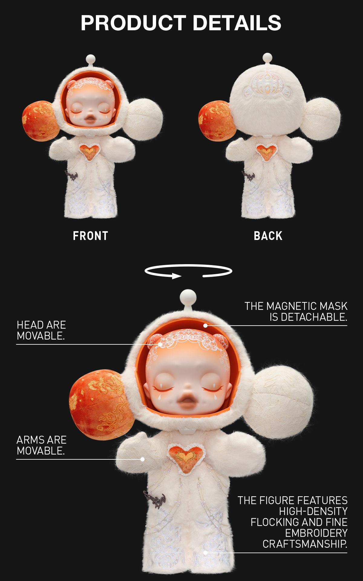 MEGA α SKULLPANDA 400% White Moon - POP MART (United States)