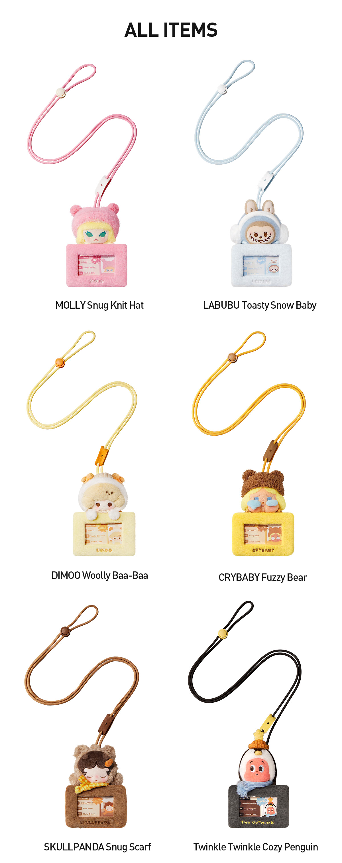 POP BEAN Fluffy & Cozy Series-Card Holder Pendant Blind Box - POP