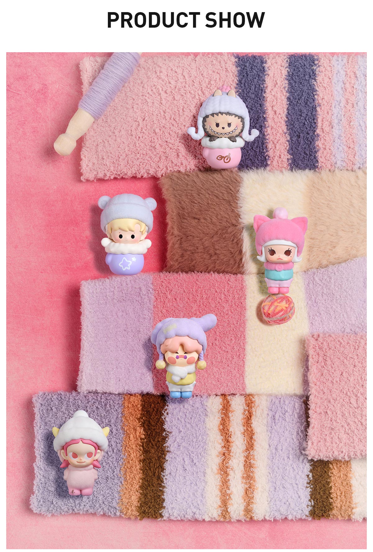 POPMART POP BEAN Fluffy & Cozy 6点セット ラブブ POP BEAN Fluffy & Cozy Series-Plush Pendant Blind Box - POP MART