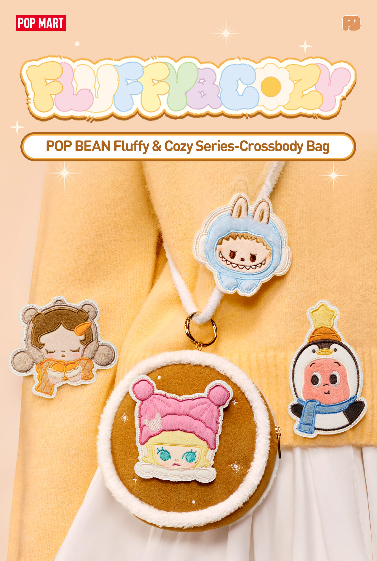 POP BEAN Fluffy & Cozy Series-Crossbody Bag|POP MART US Official