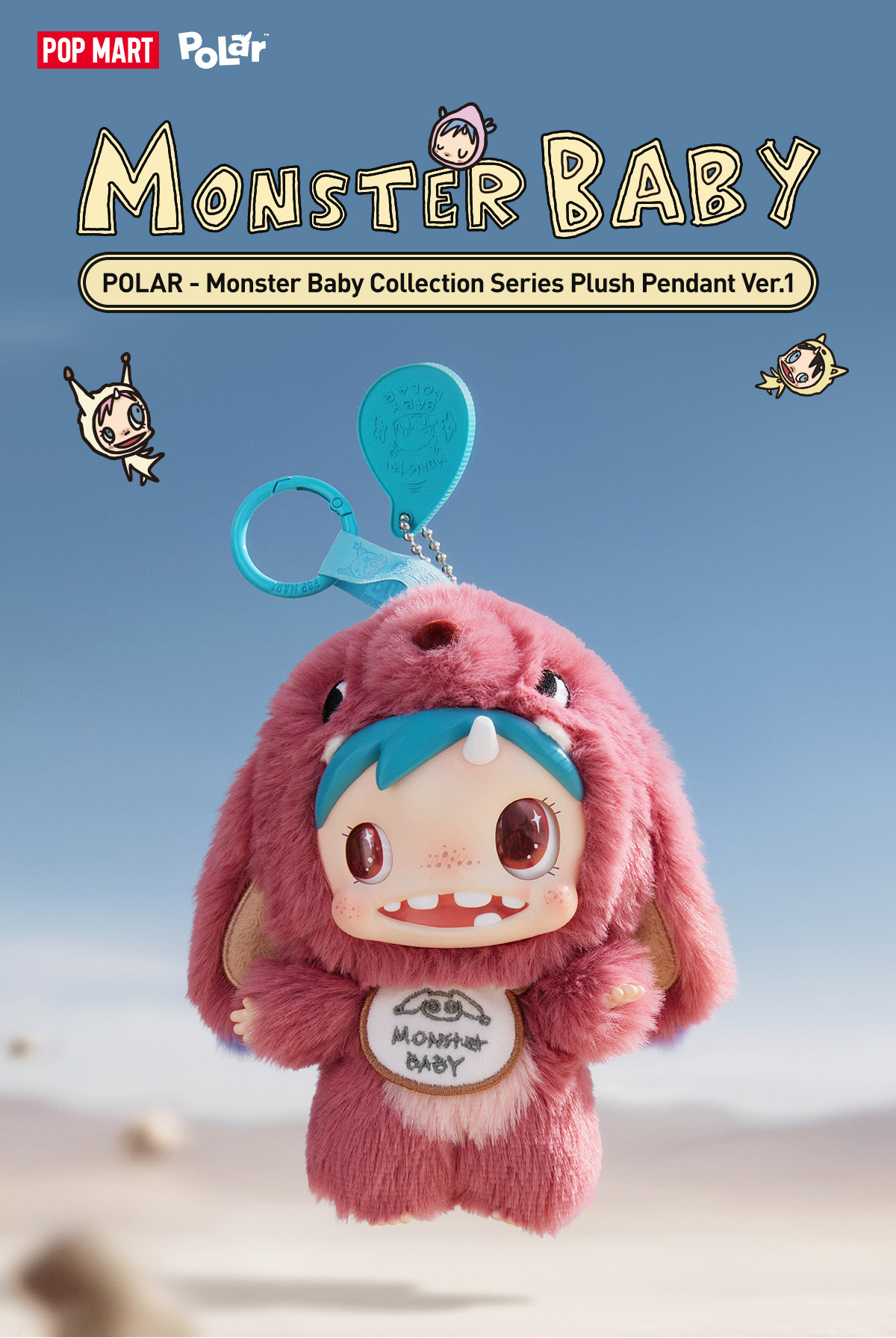 POLAR-Monster Baby Collection Series Plush Pendant Ver.1 - POP