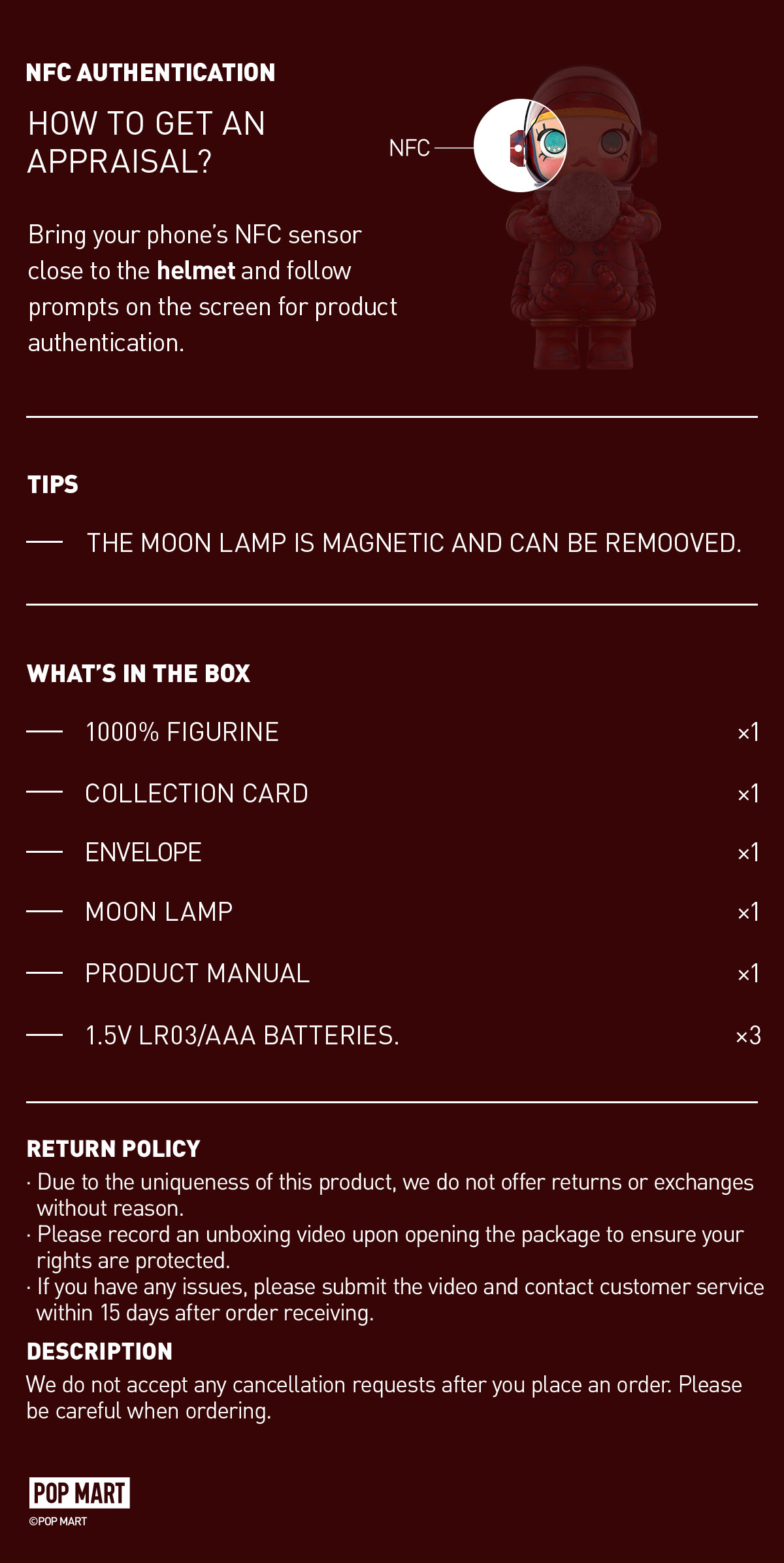 MEGA SPACE MOLLY 1000% Hello,Moon - POP MART (Canada)