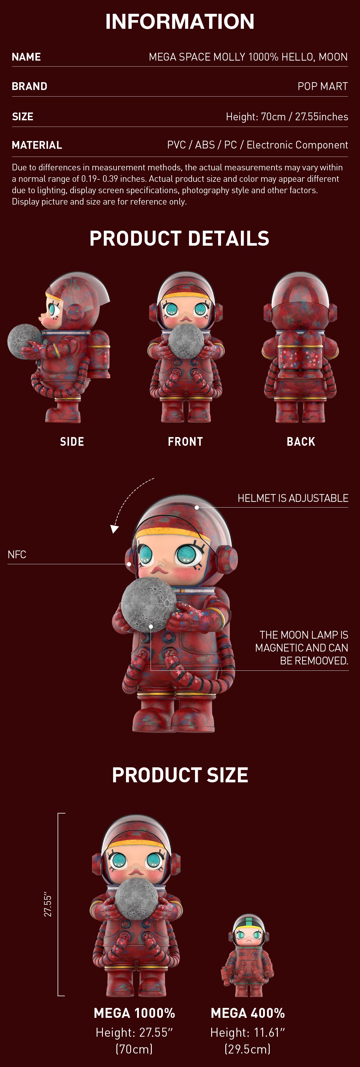 MEGA SPACE MOLLY 1000% Hello,Moon - POP MART (United States)