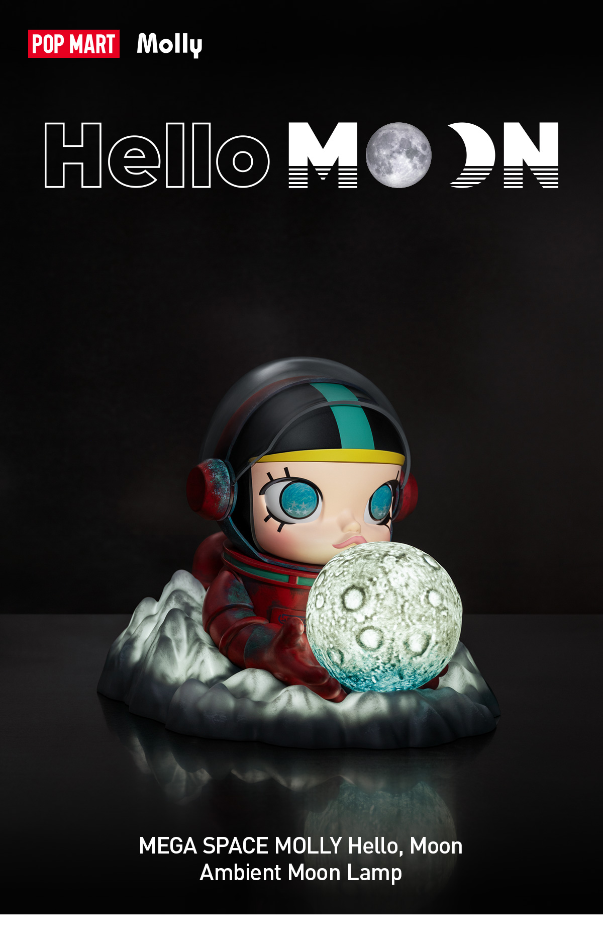 MEGA SPACE MOLLY Hello Moon Lamp ランプ　未開封 MEGA SPACE MOLLY Hello, Moon Ambient Moon Lamp - POP MART (Mexico)