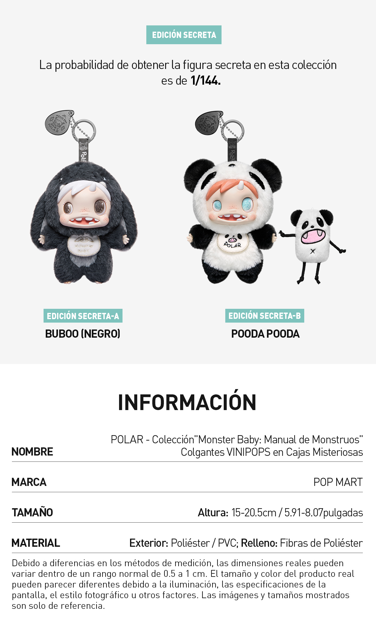 POP NOW:POLAR-Monster Baby Collection Series Plush Pendant Ver.1