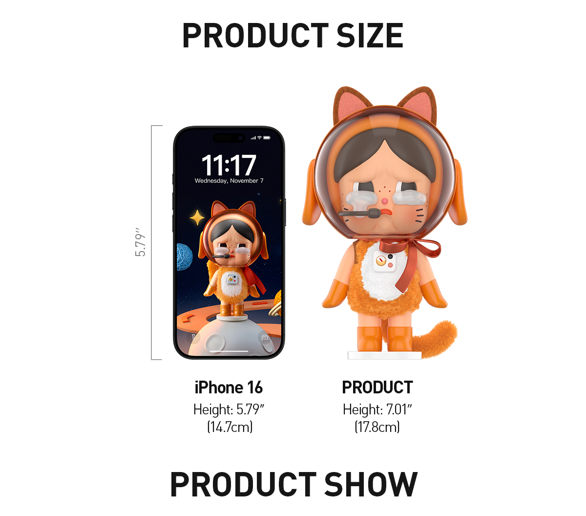 その他 POP MART CRYBABY space cat orange Crybaby Space Cat Figurine-Orange - POP MART (United States)
