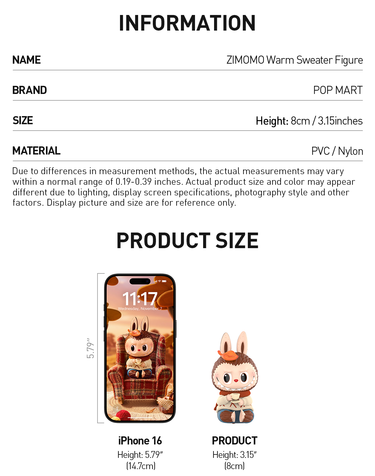 ZIMOMO Warm Sweater Figure - POP MART (United States)