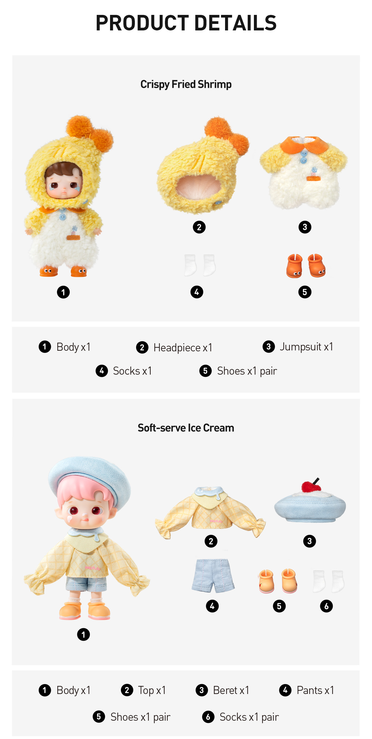 POP NOW:HACIPUPU Little Foodie Series 1/12 Action Figure - POP