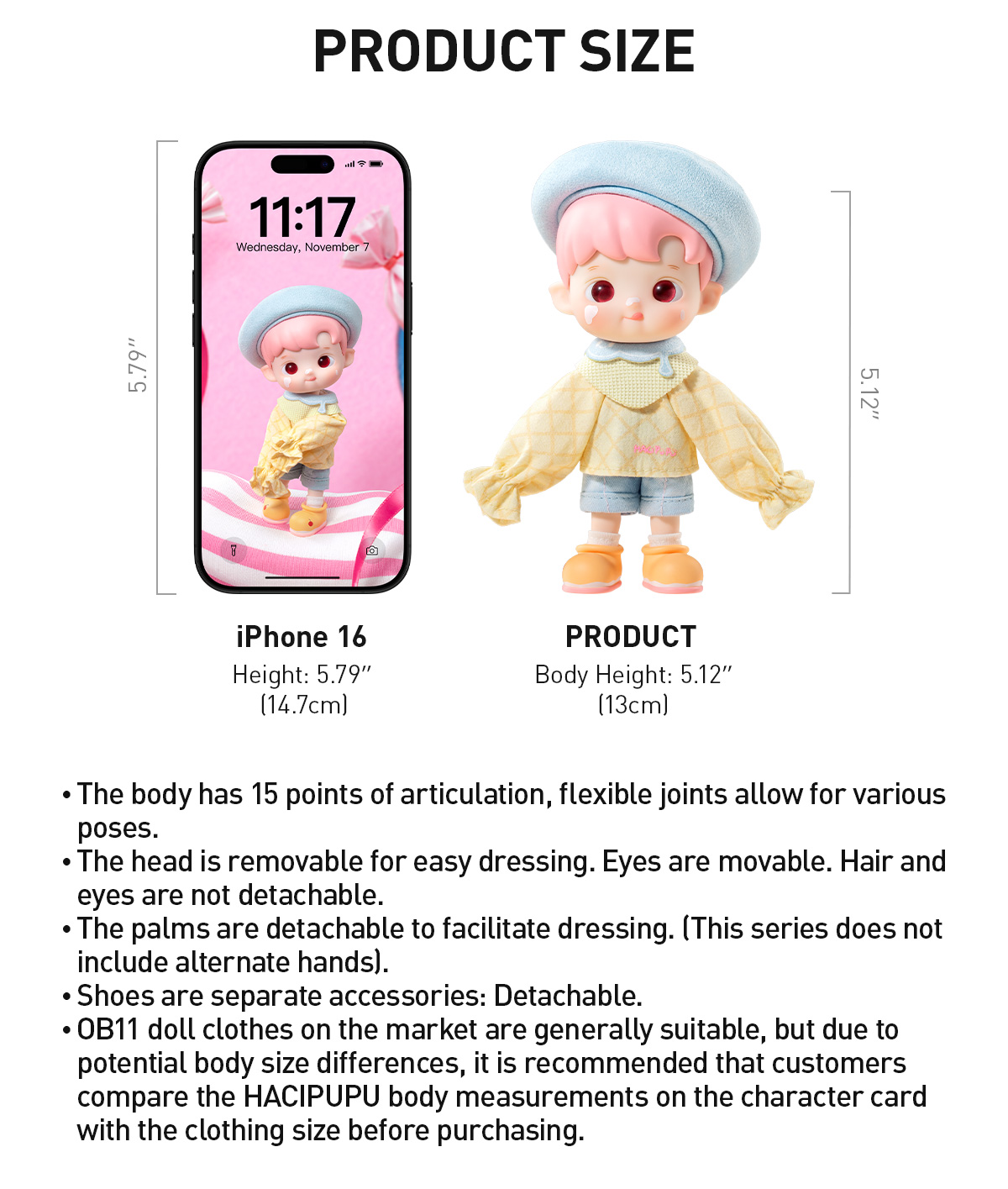POP NOW:HACIPUPU Little Foodie Series 1/12 Action Figure - POP