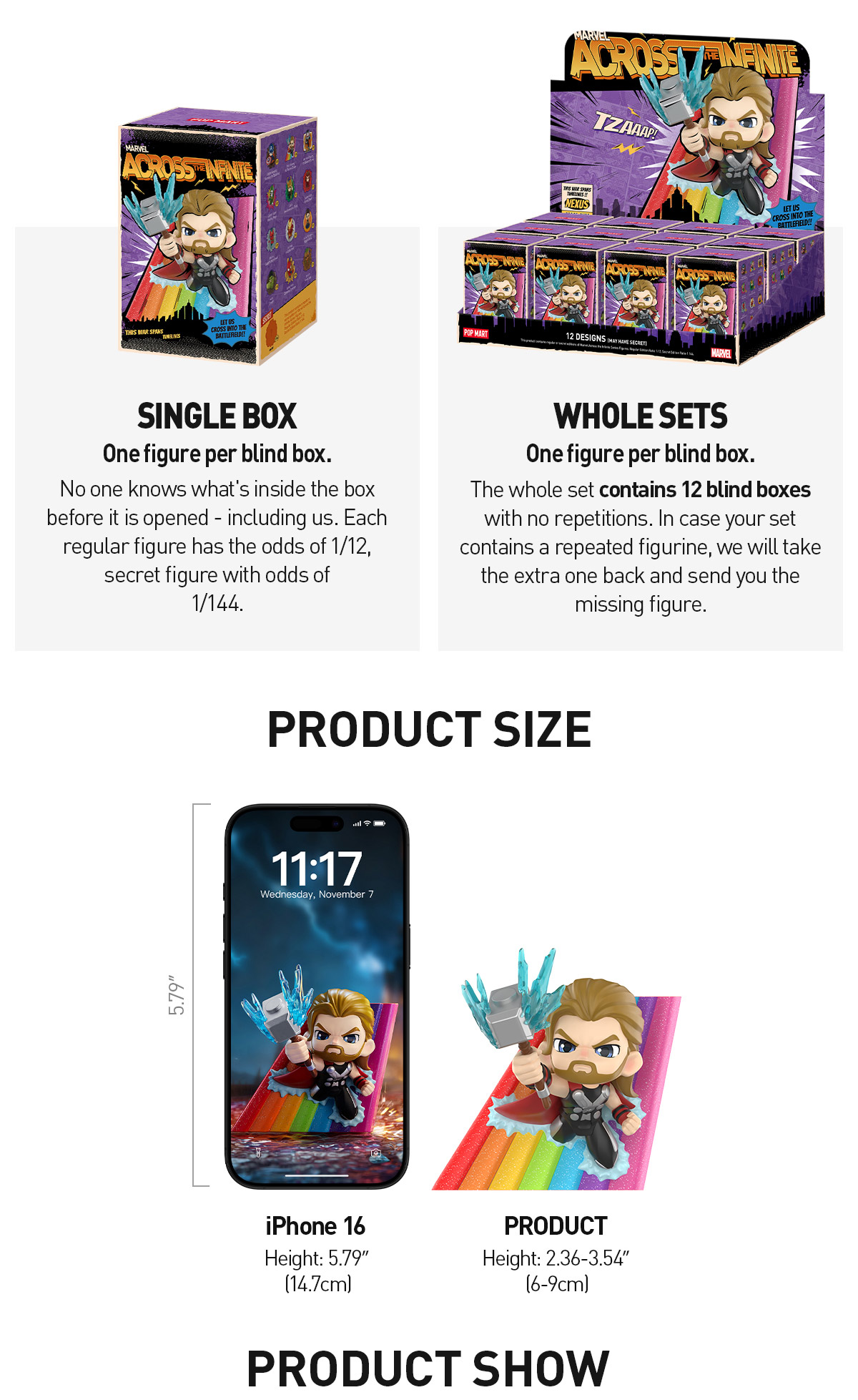 POPMART マーベル アクロス ザ インフィニット Pop Mart: Marvel - Across the Infinite Series Figure Blind Box